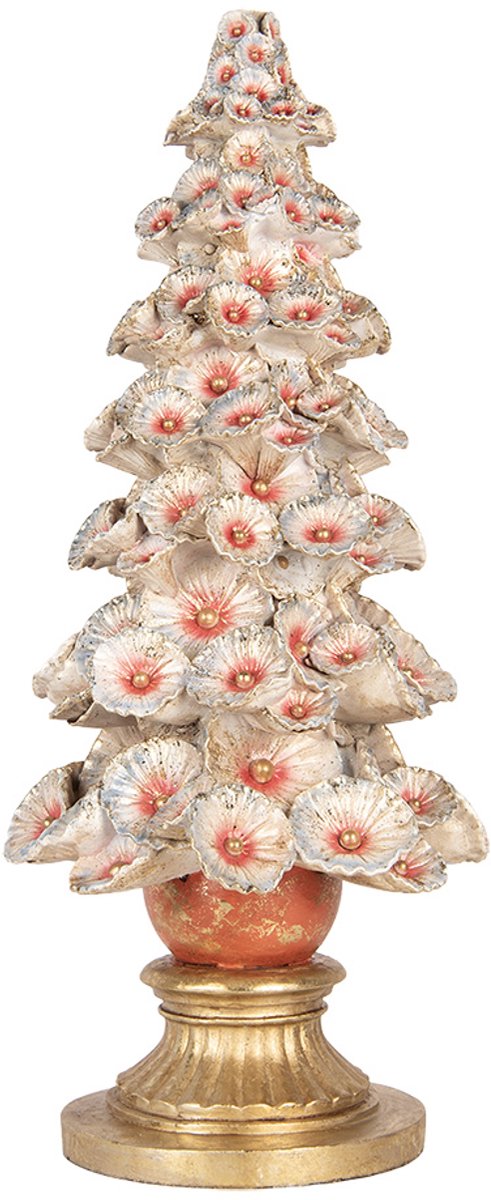 Clayre & Eef Kerstdecoratie Beeld Kerstboom Ø 29x69 cm Wit Kunststof