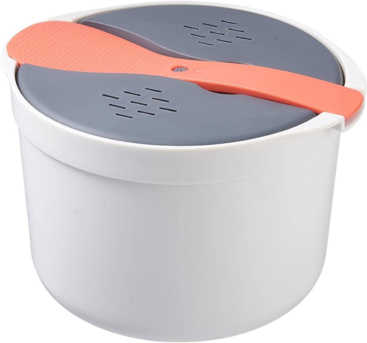 SnelShoppen - Multifunctionele Magnetron Rijstkoker 2L - Stoomcontainer voor Rijst, Groenten en Soep - Handige Magnetron Stomer voor Keuken, Camping e
