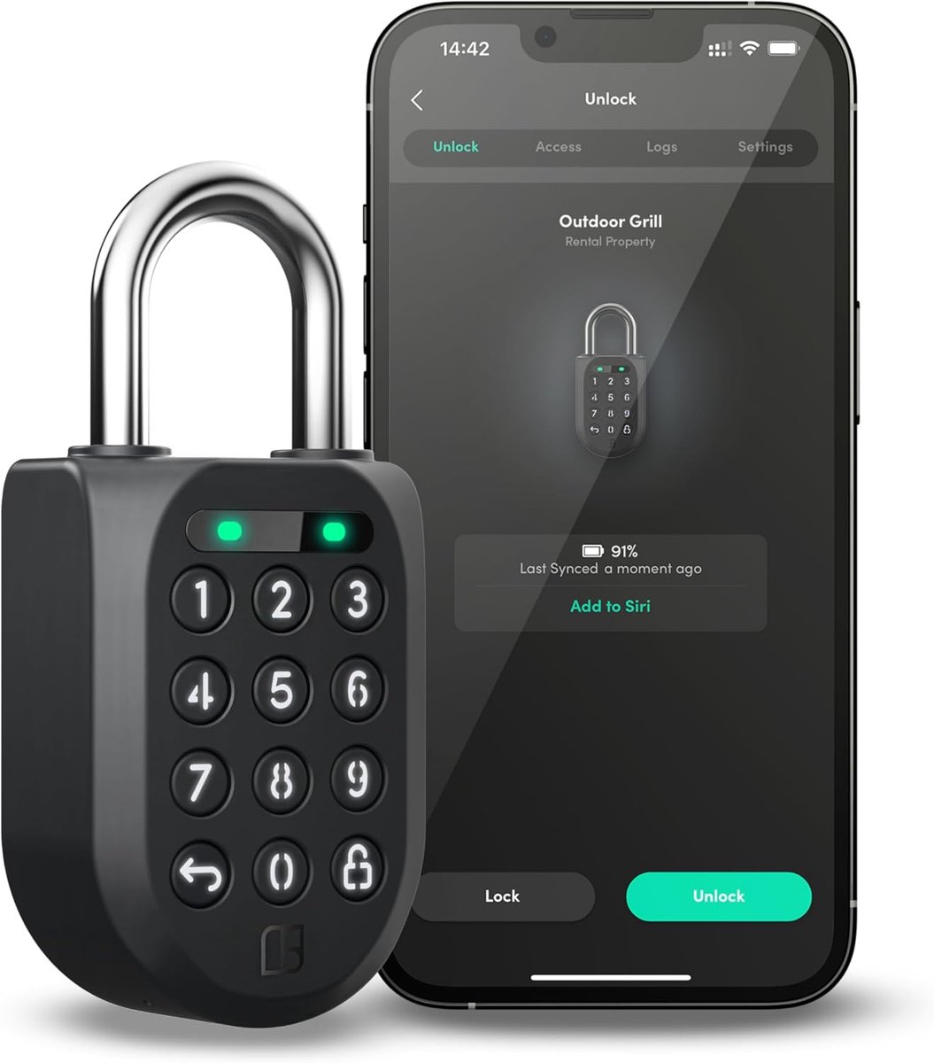 Slimme cijferslot - robuust en weerbestendig - met Bluetooth - veilig en gebruiksvriendelijk - SnelShoppen