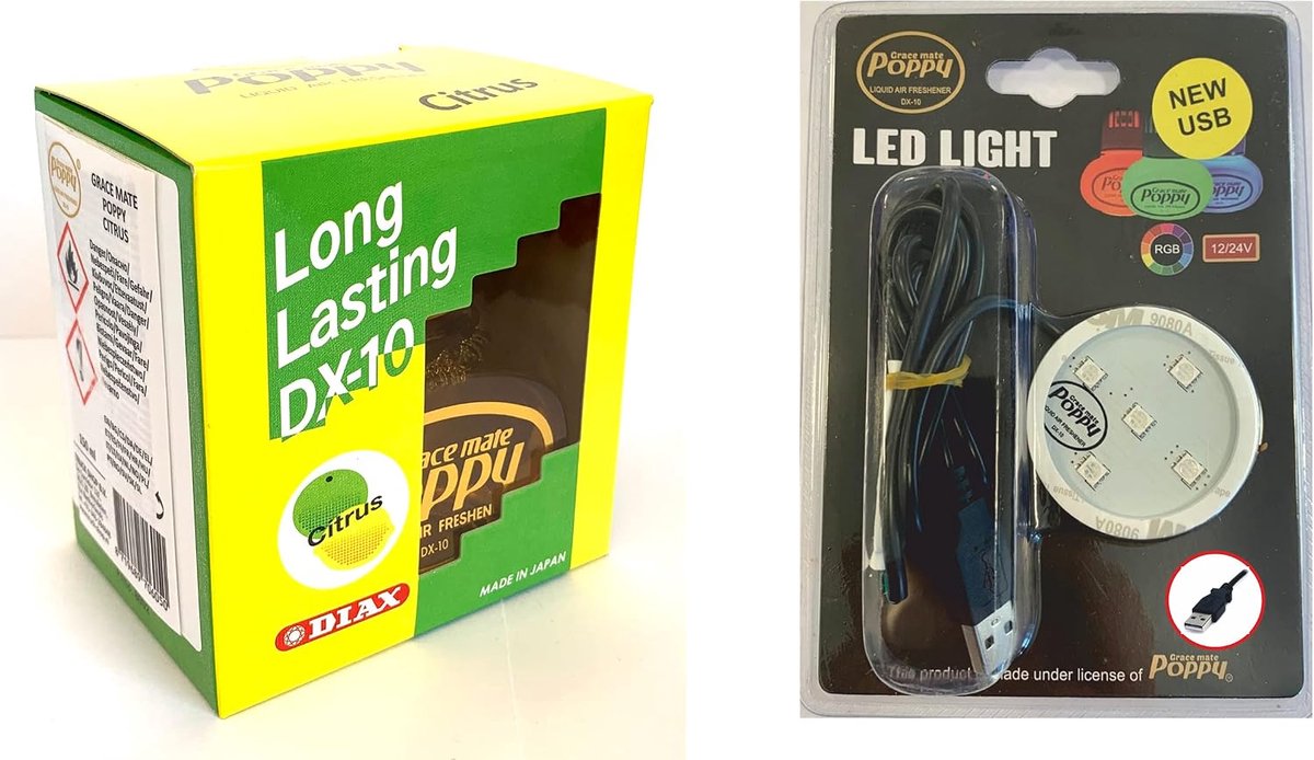Luchtverfrisser 150ml - Citrus - RGB verlichting - Creëer sfeer met kleur - SnelShoppen