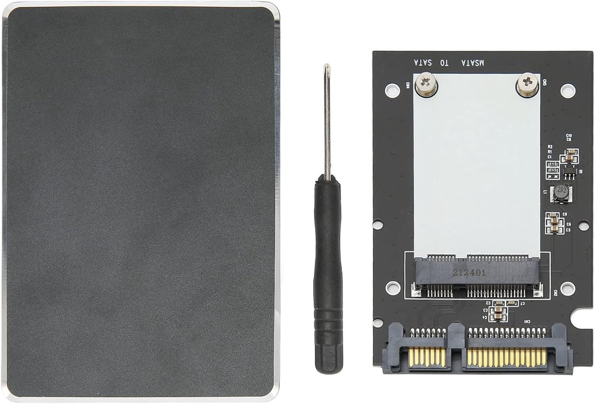 MSATA Naar SATA III - 2.5 Inch Full Aluminum Plug And Play SSD Enclosure - Solid State Drive Adapter Box