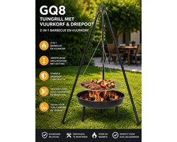 Gotel GARDEN GRILL WITH CAMPFIRE TRIPOD + FIREPELLER