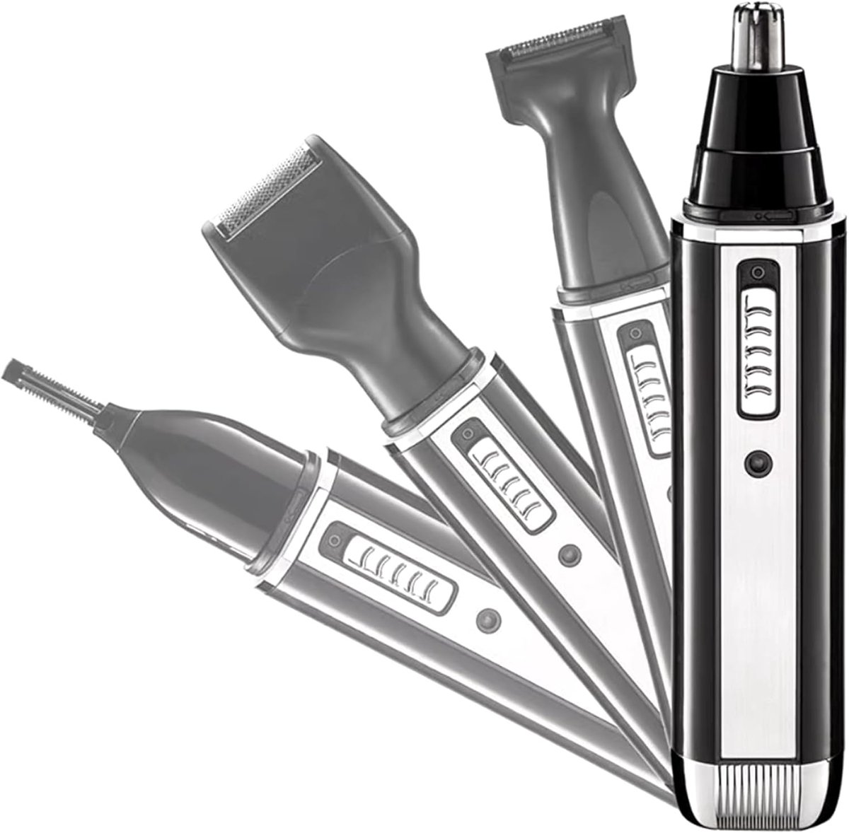 SnelShoppen - Berlamb Neus- en Oorhaartrimmer 4-in-1 Verzorgingsset, Oplaadbaar USB, Pijnloos Scheerapparaat voor Thuisgebruik, Compact en Draagbaar,