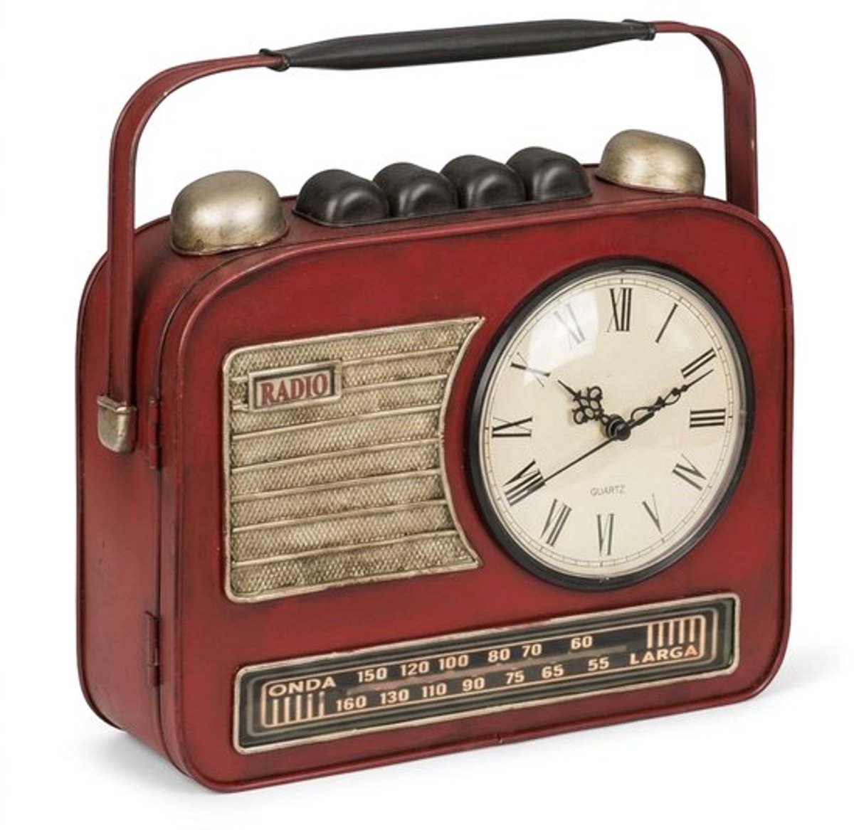 Sleutelkast - Vintage metalen sleutelkast - Decoratief en praktisch - Rood - Retro design - Wandmontage - Geschikt voor binnen