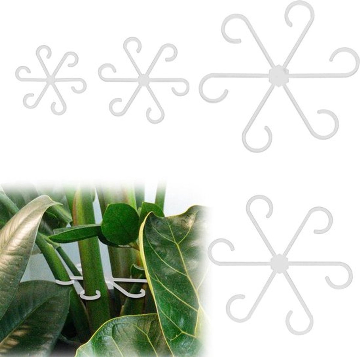 Kunststof Stamhouders voor Klimplanten - Stevige Ondersteuning, Tuinaccessoires en Groeihulp voor Bloemen en Planten