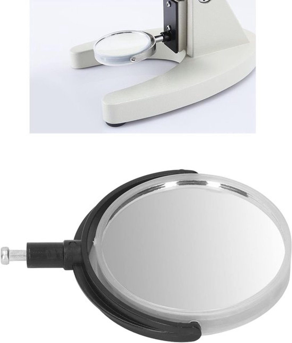 Reflector Spiegel voor Microscoop, 360 Graden Draaibaar Gezichtsveld, Concaaf voor Observatie en Lichtcaptatie