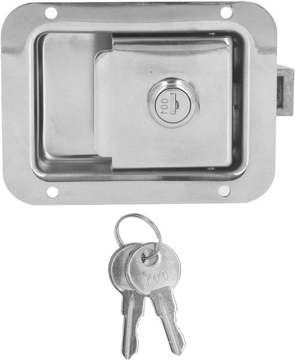 RVS Inbouw Peddeltype Slot voor Reistrailers en RV-deuren - Vervangingsslot voor Gereedschapskist en Kastdeuren