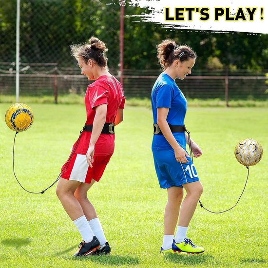 Voetbaljongleertrainer - Voetbaltrainer balnet - Voetbalvaardigheden verbeteren - Ball Retrieval Eliminator - Voor ballen maat 3/4/5 - Geel — afbeelding 4