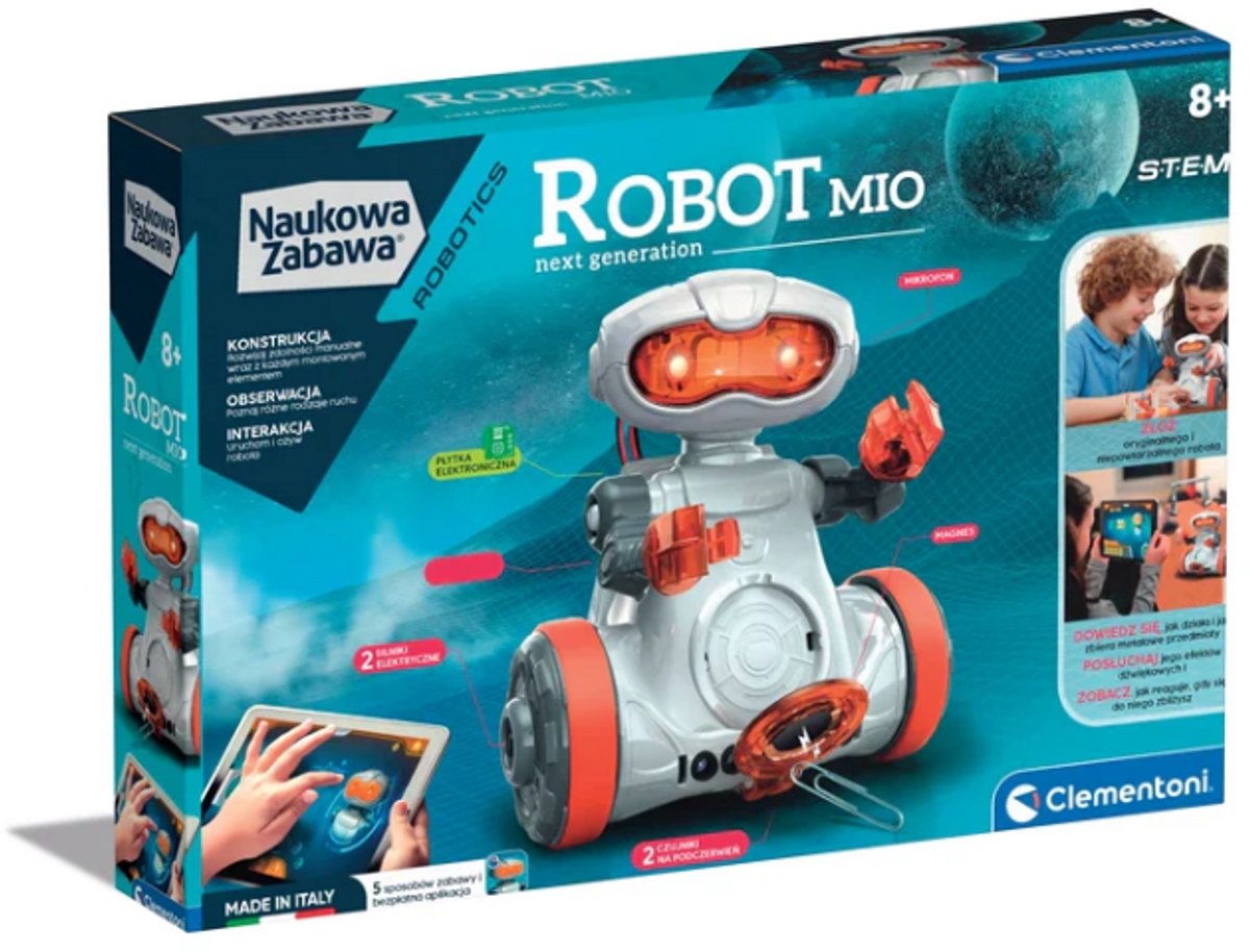Wetenschappelijk plezier Mio Robot: Nieuwe generatie Poolse taal Clementoni 50632 - UNI