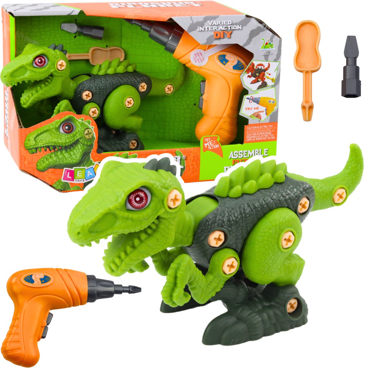 Dinosaurus voor het losschroeven van de groene boor Diy - UNI