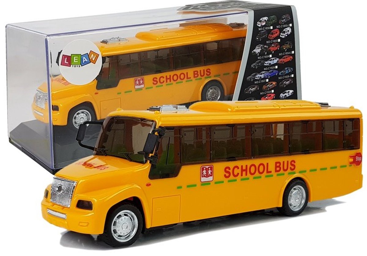 Spring Drive-schoolbus. Lichten en geluiden. Deuren openen - UNI