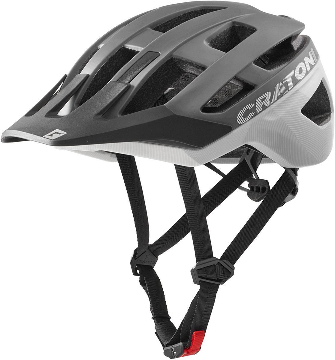 Helm Cratoni Allrace Antraciet/wit Mat - S/M (52-57cm)