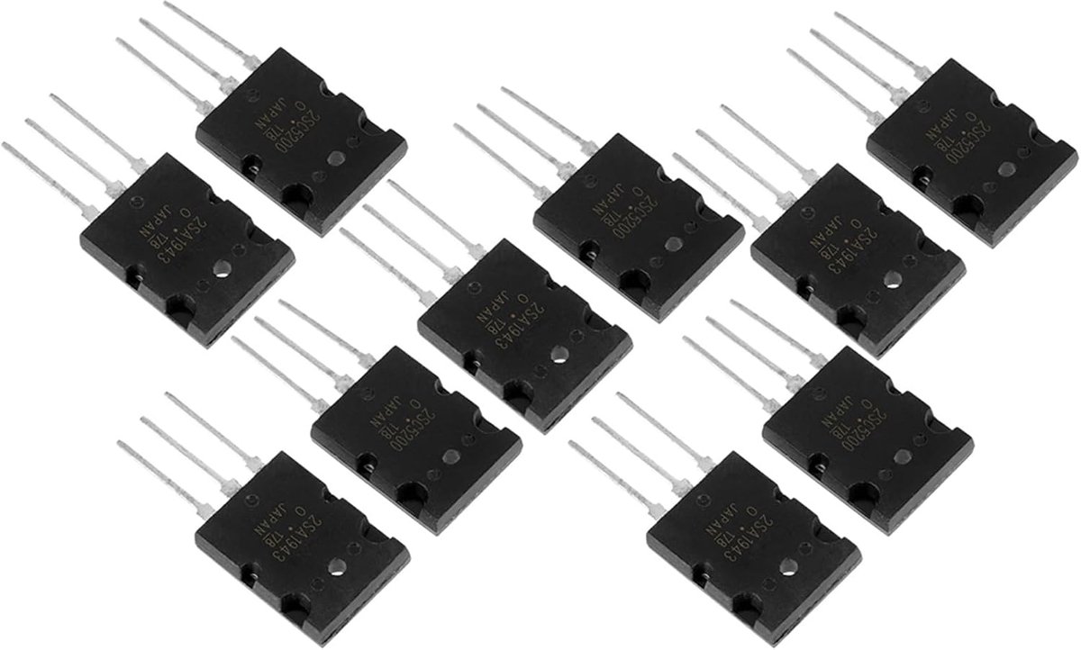 SnelShoppen - 5 Paar Audio Transistor 2SC5200 Krachtige Versterker Gematchte Audio Transistor Siliconen Zwart voor Geluidsinstallaties