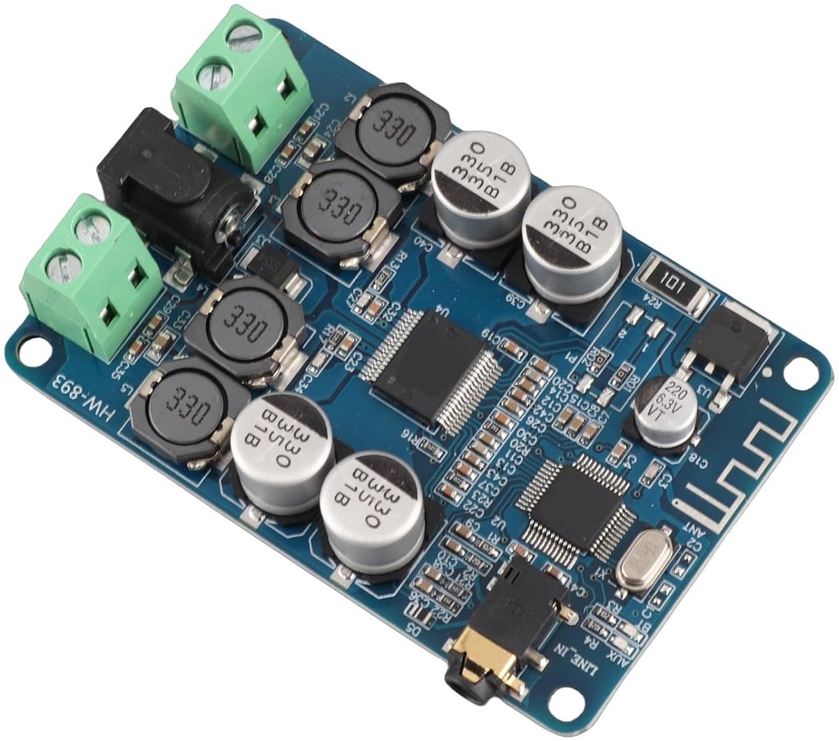 SnelShoppen - Bluetooth Versterker TDA7492P 2x25W Stereo Amplifier Kaart met AUX Interface voor 4Ω Speakers - Ideaal voor Feest, Camping en Thuisgebru