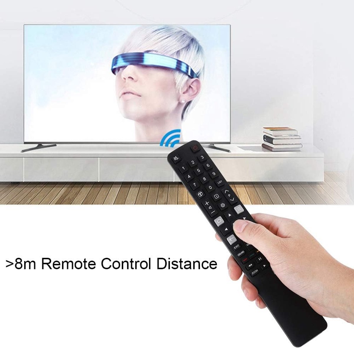 ASHATA Replacement Remote Control, Smart TV Remote Control, Multi-Function Remote Control, 8m Remote Control, Accurate - ShopVlot