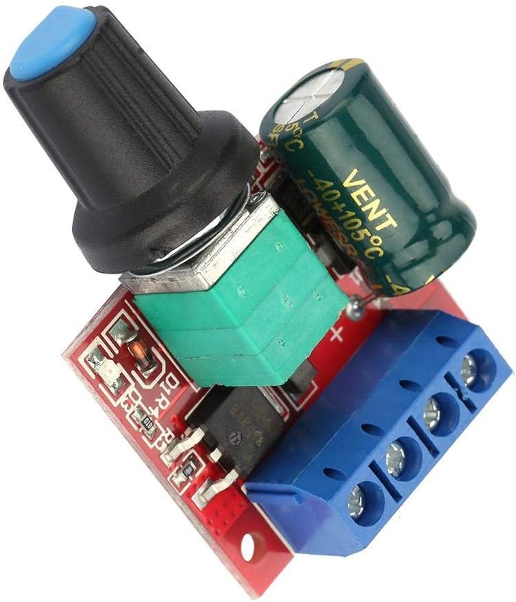 SnelShoppen - Verstelbare Spanning Regulator Motor Driver Schakelaar 5V-28V 5A PWM DC Motor Snelheidscontroller LED Dimmer