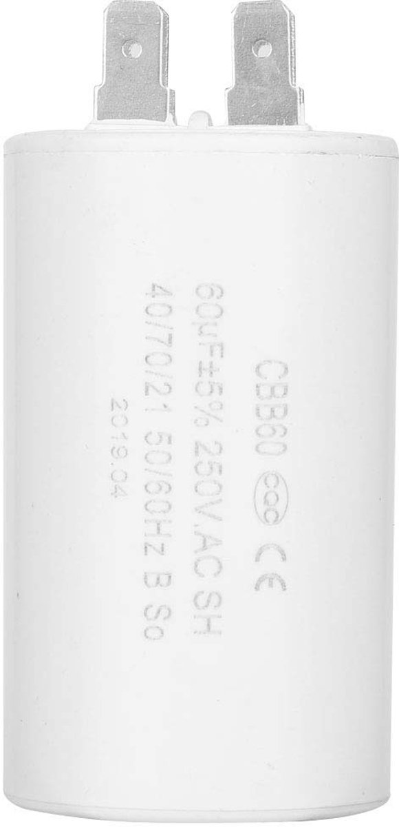 SnelShoppen - 60uF CBB60 Condensator Cilindrische Loop Capacitor AC 250V 50/60Hz voor Autowas Motorpomp - Duurzaam, Veilig en Betrouwbaar