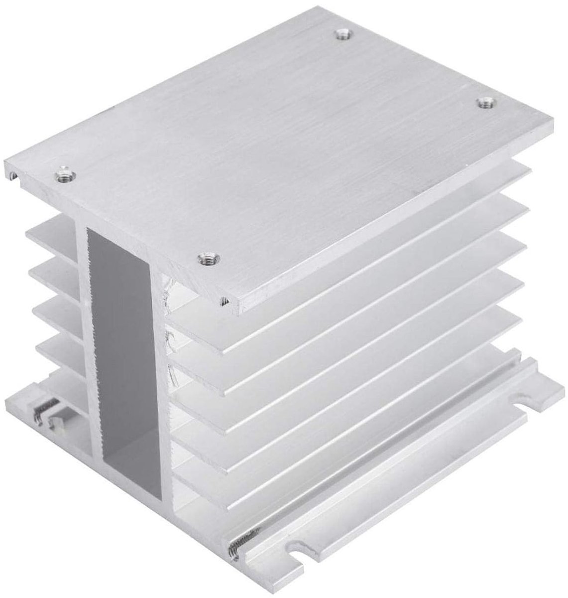 SnelShoppen - Heat Sink Aluminium, Drie-Fase Solid State Relay Heatsink, Duurzaam Aluminium, 11x10x10 cm, Ideaal voor Warmteafvoer en Bescherming