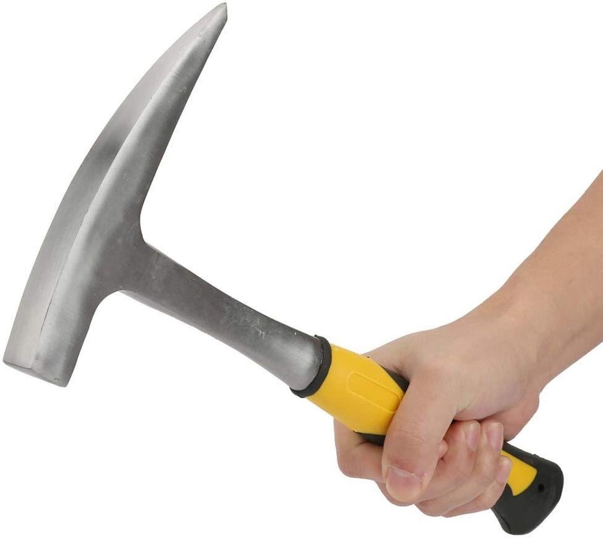 SnelShoppen - Duckbill Hammer, Rock Pick Hammer Dubbele Hoofd Vlakke Mond Geologische Hamer voor Mining en Prospectie (L)