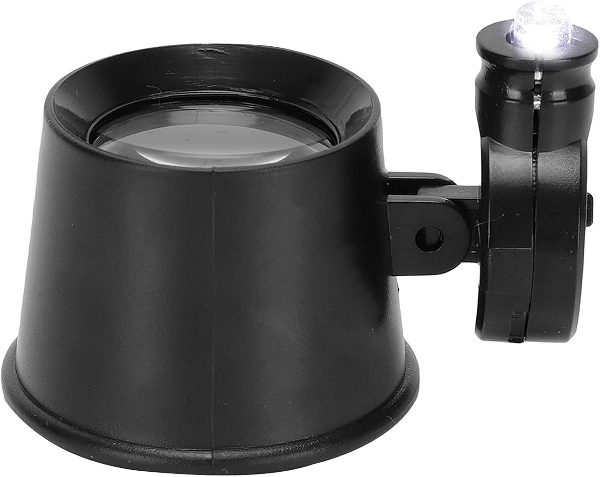 SnelShoppen - 10X Vergrootglas voor Horlogemakers, Monoculair Vergrootglas met LED Verlichting, Aluminium Legering, Draagbaar, Perfect voor Horloge- e