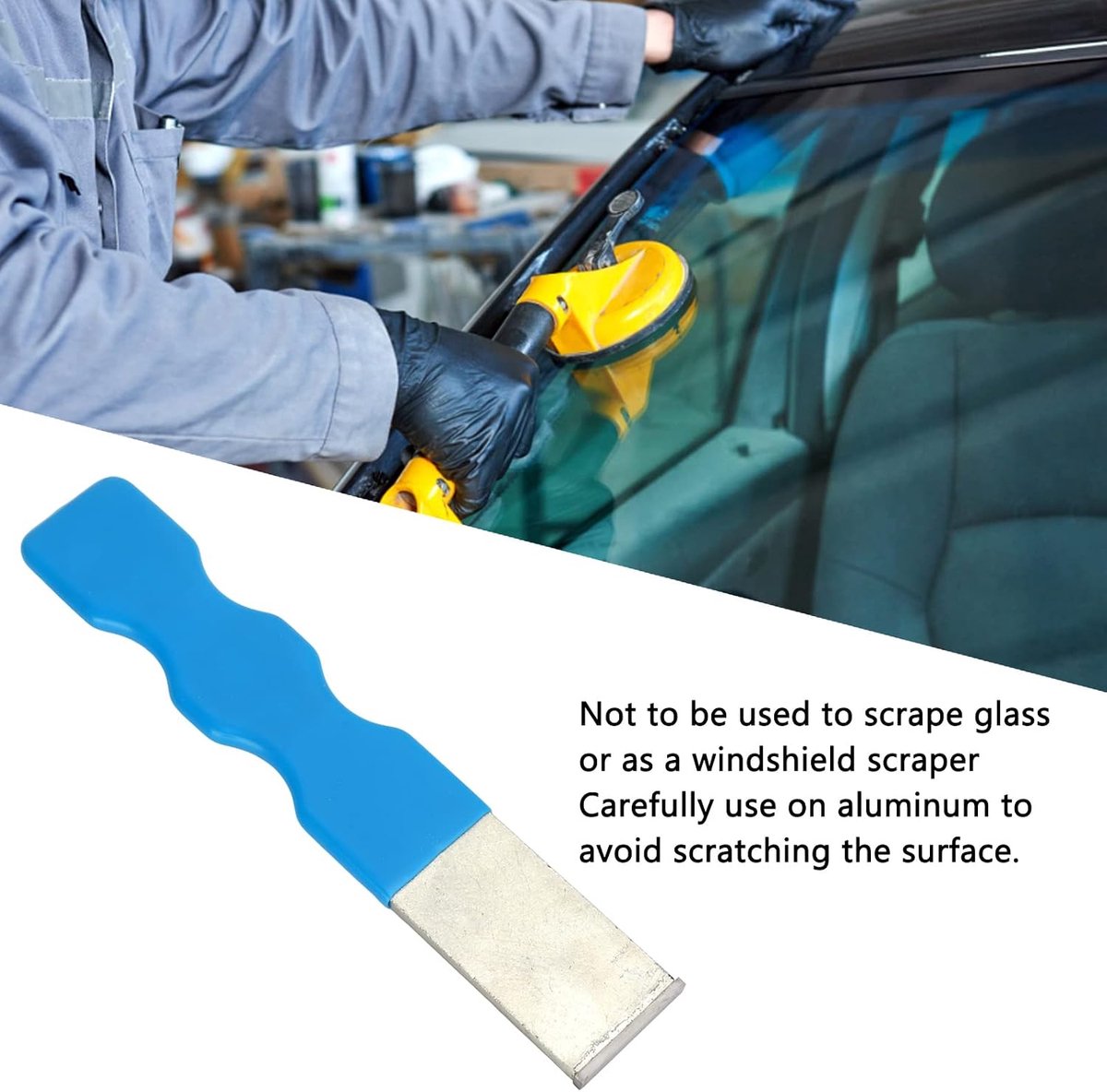SnelShoppen - Tungsten Carbide Schraper met Blauw Handvat, 1-1/4 Inch Mes, Ideaal voor Roestverzegeling en Precisiewerk, Stevig en Duurzaam