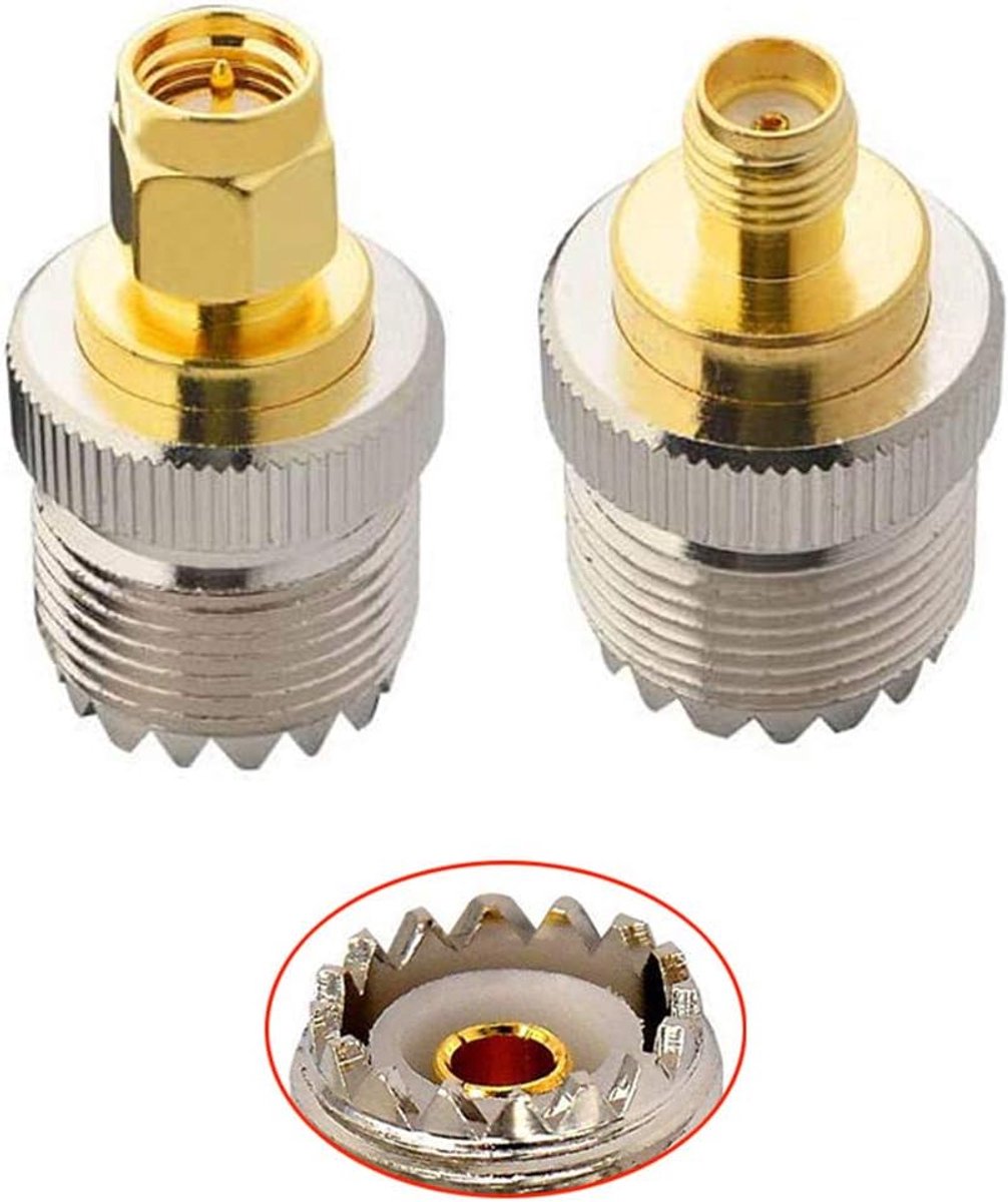 RF coaxiale adapter SMA male en female naar UHF female SO-239 - 50 ohm - Hoge temperatuur weerstand - ShopVlot