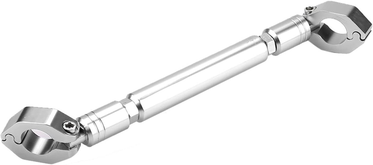 SnelShoppen - Motorrad-Balance-Stang, universeel, 22 mm, Aluminium, Querstang voor stuur, versterkt motoraccessoire, zilverkleurig