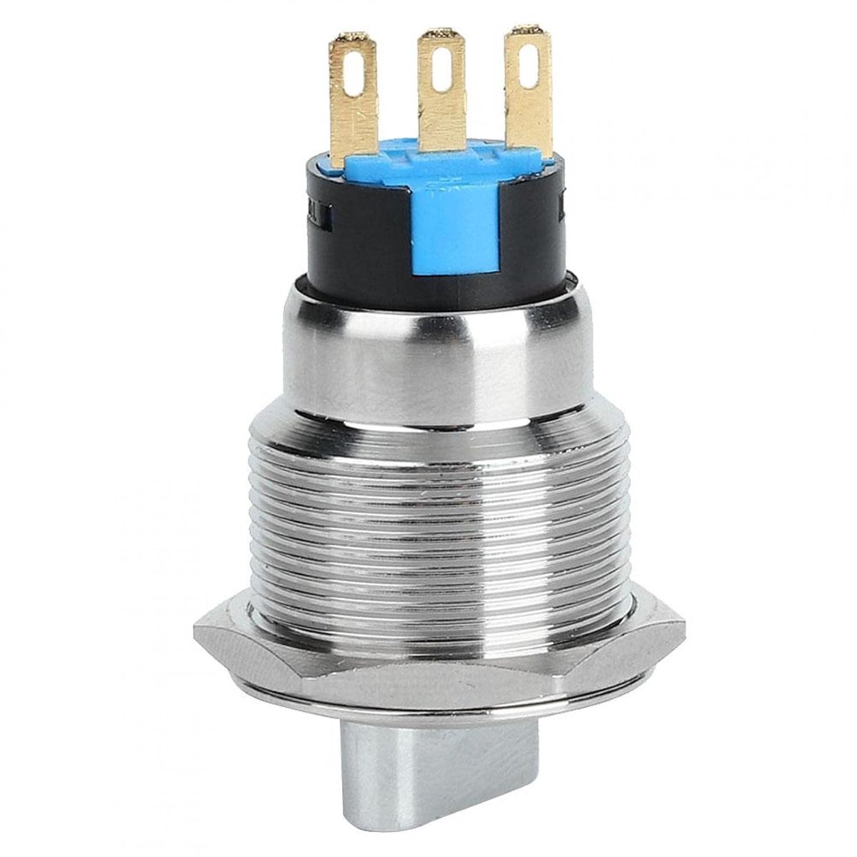 SnelShoppen - Rotating Switch 19mm RVS Elektrische Cam Schakelaar met 3 Pin en 2 Niveaus voor Duurzaam Gebruik en Flexibele Bediening