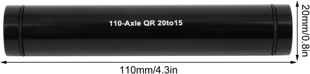 SnelShoppen - Fietswiel Voorvorkas 20mm naar 15mm Mountainbike Voornaaf Aluminium Fietsaccessoires Licht en Compact