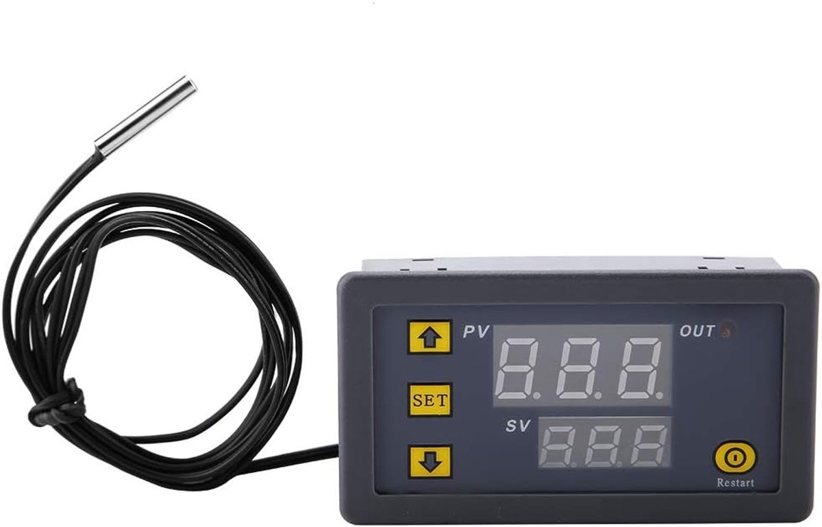 SnelShoppen - Digitale Temperatuurregelaar Thermostaat 12V 20A W3230 LCD Timer met LED Display voor Koeling en Verwarming, Temperatuurcontrole, Geschi