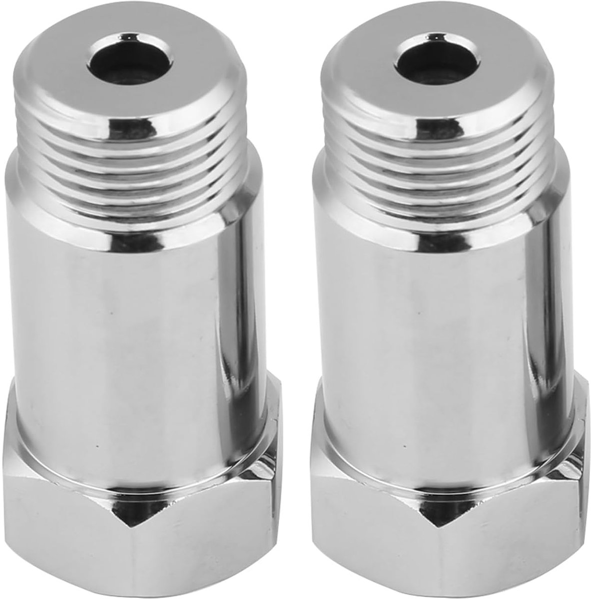 SnelShoppen - 2 Stuks 45mm M18 * 1.5 Zuurstofsensor Adapter Controlelamp Verwijderaar Adapter Zuurstofsensor Verlengstuk voor Uitlaatsystemen