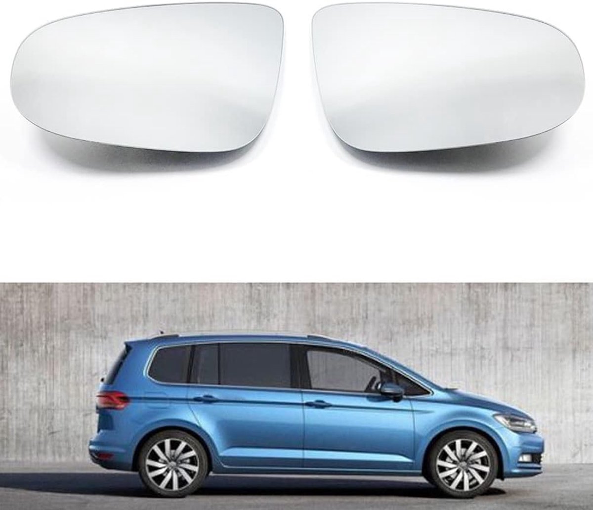 SnelShoppen - Auto Spiegel Geschikt voor Volkswagen G-WOLF 6 MK6 2009-2012 - Links of Rechts - Hoogwaardige Vervangingsspiegel - 5K0857521, 5K0857522