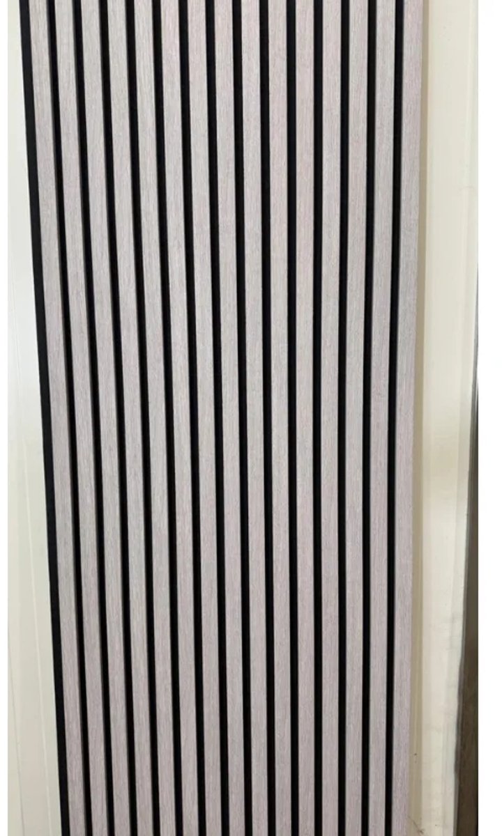 Akoestisch Wandpaneel Light Gray 60x280 cm - Lattenwand Akupanel - Geluidsabsorberend MDF Wandpaneel - Akoestische Wandbekleding - Moderne Wanddecoratie - Eenvoudige Montage - Acoustic Wall Panel - Akupanel Slat Wall - Sound Absorbing Wall Panel