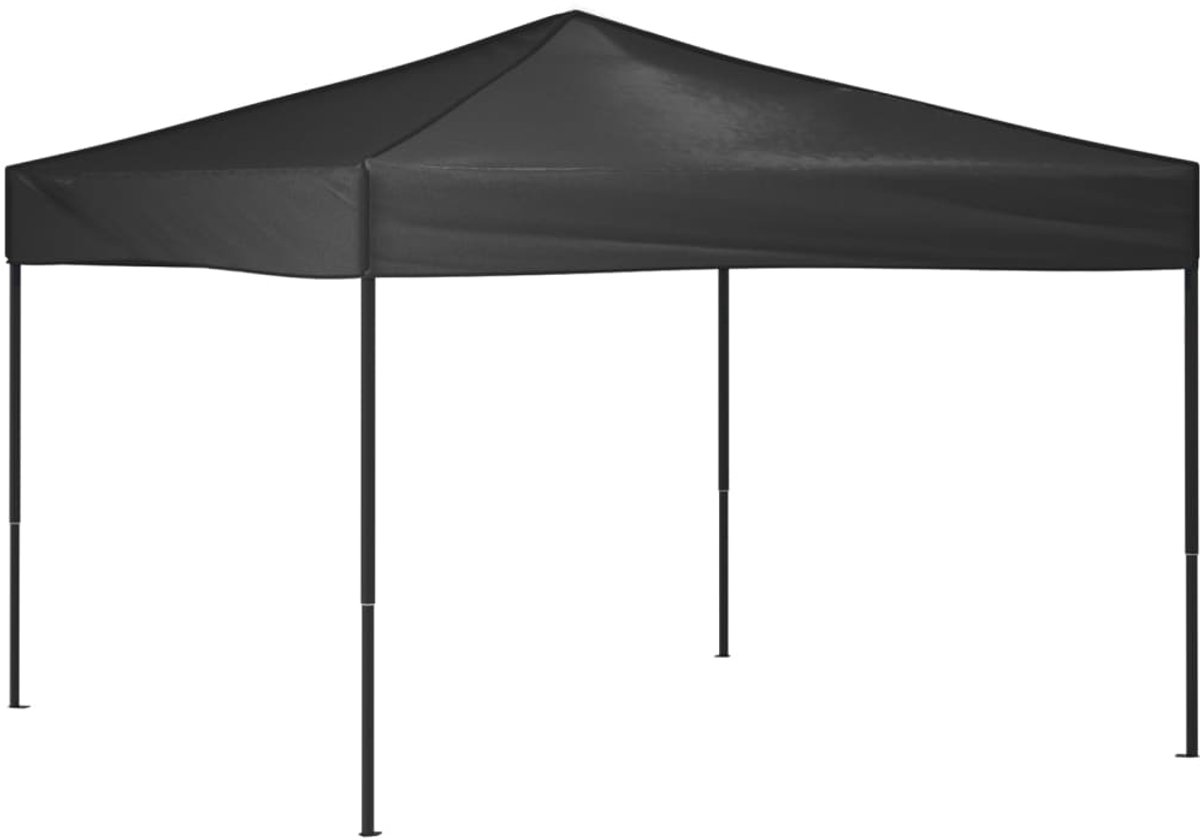 Partytent - 3x3 m - Zijwanden - Easy Up - Paviljoen - Opvouwbaar - Waterdicht - Weerbestendig - Antraciet