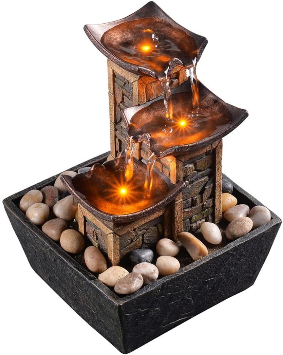 ZRNS® Kamerfontein - Binnenfontein - Fontein voor Binnen - Waterornament - Met Verlichting