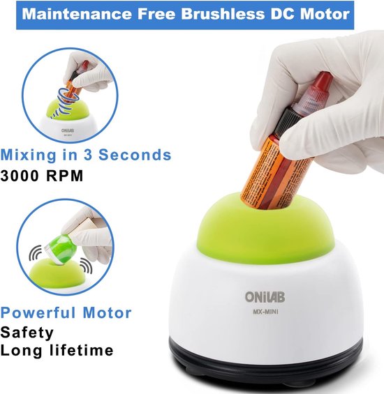 Mini Vortex Mixer - Kleine Schudder - Vloeistoffen Mengen - Touch Functie - Compact Formaat - Groen van MINI — afbeelding 5