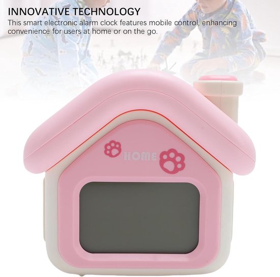 Kinderwekker Tijdmanager - Nachtlampje Timer - Kind Ontwaken - APP-afstandsbediening - 127 x 95 x 148 mm - Rozeachtig — afbeelding 5