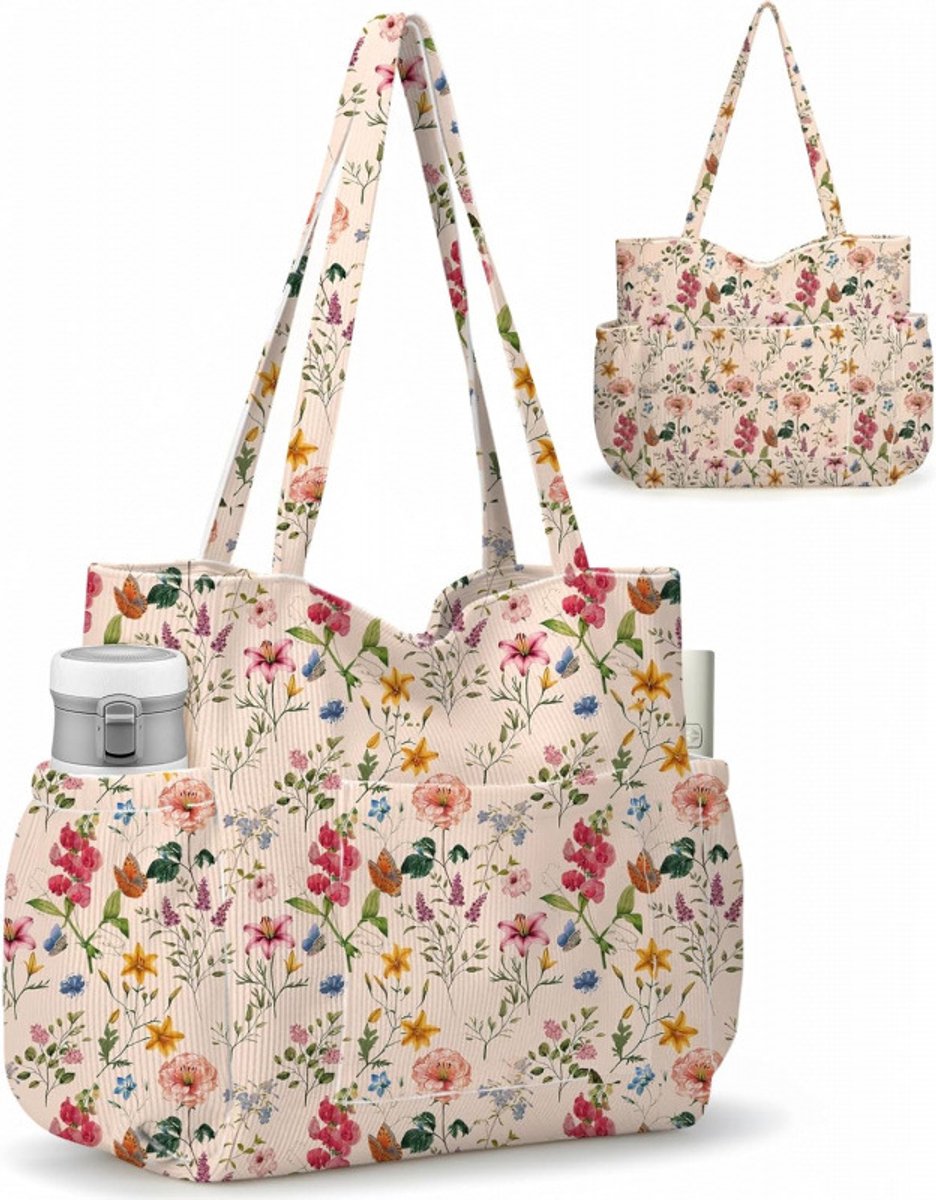Grote Strandtas Dames - Handtas & Crossbody Tas Bag - Lichtgewicht -Kan worden gebruikt als schoudertas of laptoptas - Voor Handdoek & Zonnebrand - VoorVakantie & Strand