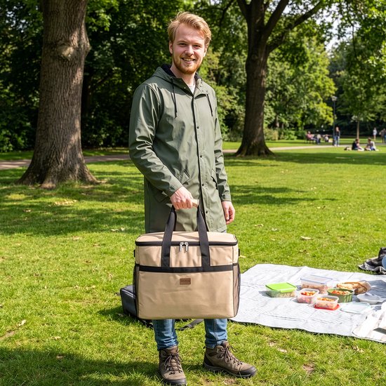 Packaway 4 Laags Geïsoleerde Lunchtas - 40 liter Koeltas - Beige van Packaway — afbeelding 4