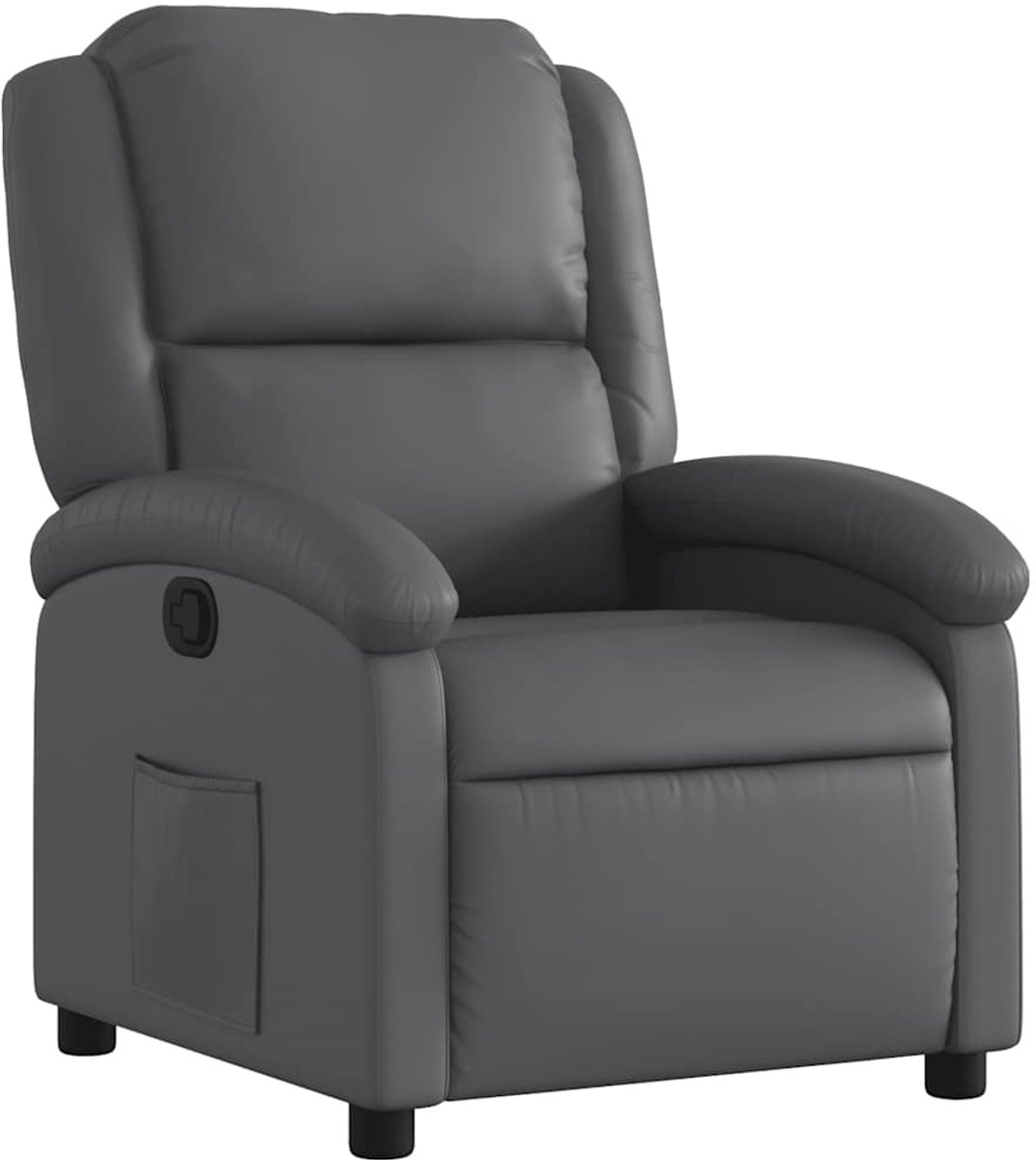 vidaXL Relaxfauteuil - grijs - kunstleer