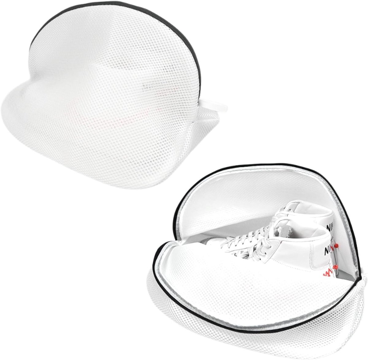 Waszak voor Schoenen en Delicate Kleding, Antideform, Mesh, met Rits (2 Stuks) - Ideaal voor Wassen en Beschermen