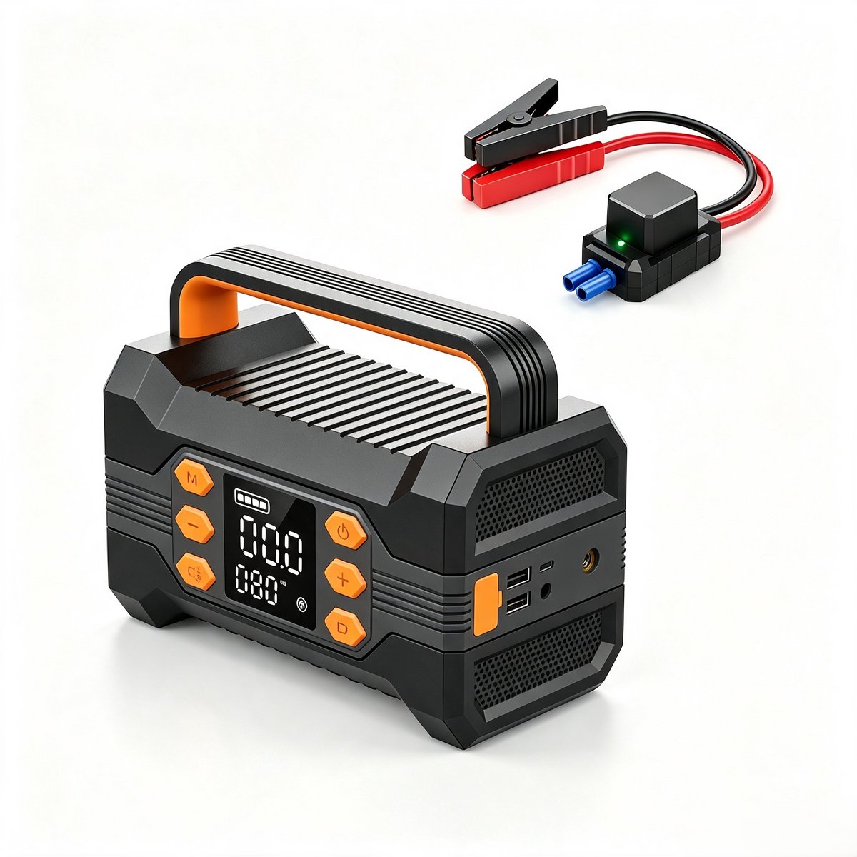 Auto Jump Starter met Luchtcompressor – 12V – Slimme Veiligheidsklem – Powerbank – LED Noodverlichting