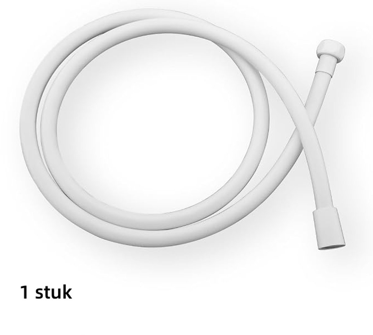 1 stuk - PVC-doucheslang - voor reiniging - doucheslag - voor doucheslag - bidet - bad - camper doucheslang - flexibele verlengingsbuis met messing en moeren - lengte 150cm - wit