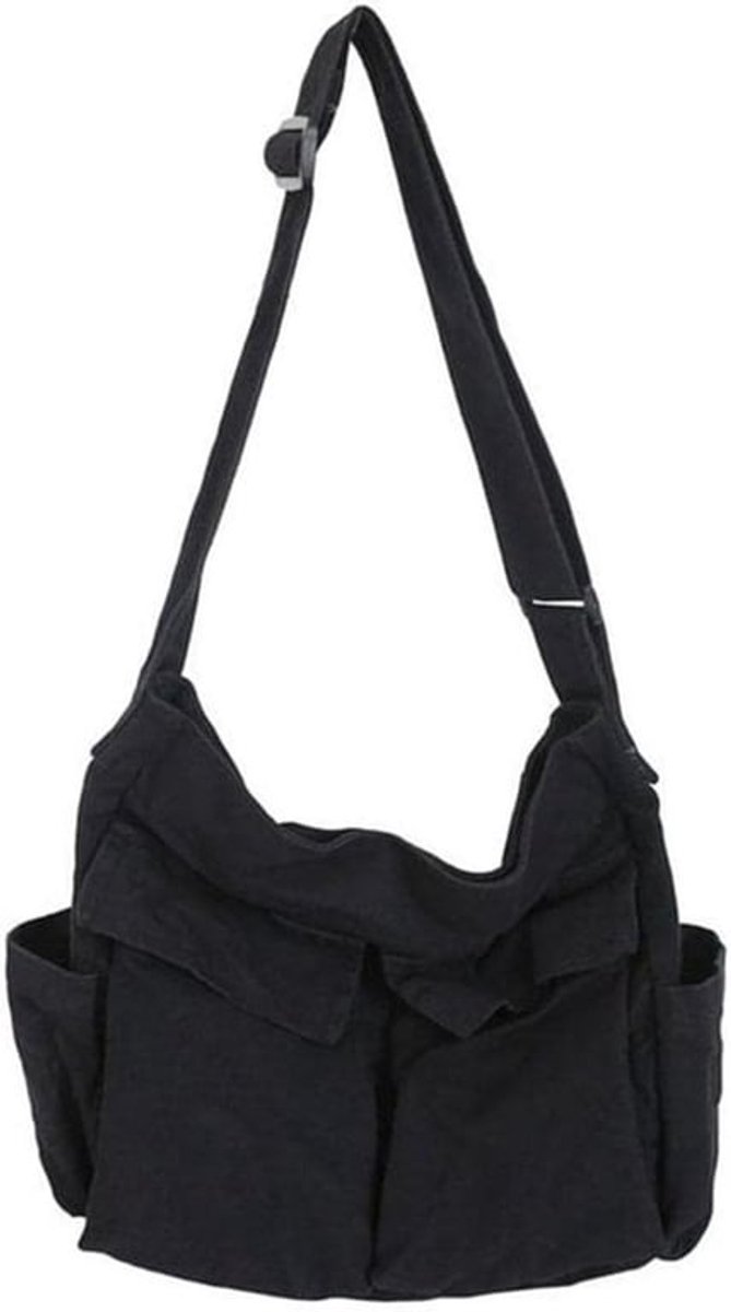 Ruime Schoudertas met Meerdere Vakken, Casual Crossbody Tas voor Reizen en Dagelijks Gebruik, Ideaal voor Mannen en Vrouwen