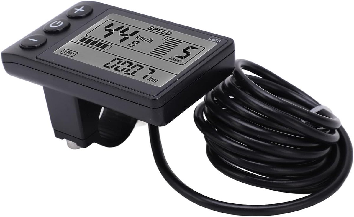 SnelShoppen - Tbest Scooter LCD Display - Sanpyl Fiets Computer S866 - Elektrische Fiets Meter 24V 36V 48V - Snelheidsmeter Kilometerteller - Eenvoudi