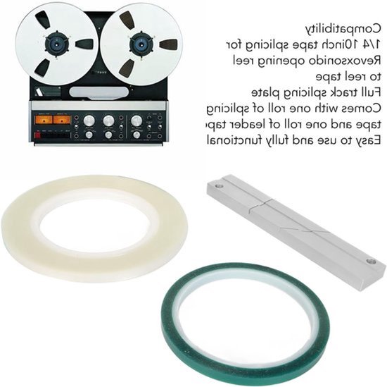 Tape Splicing Set voor Open Reel Tape Media met Split Tape en Leader Tape voor Revoxsonido, Ideaal voor Audioproductie en Geluidsherstel — afbeelding 4