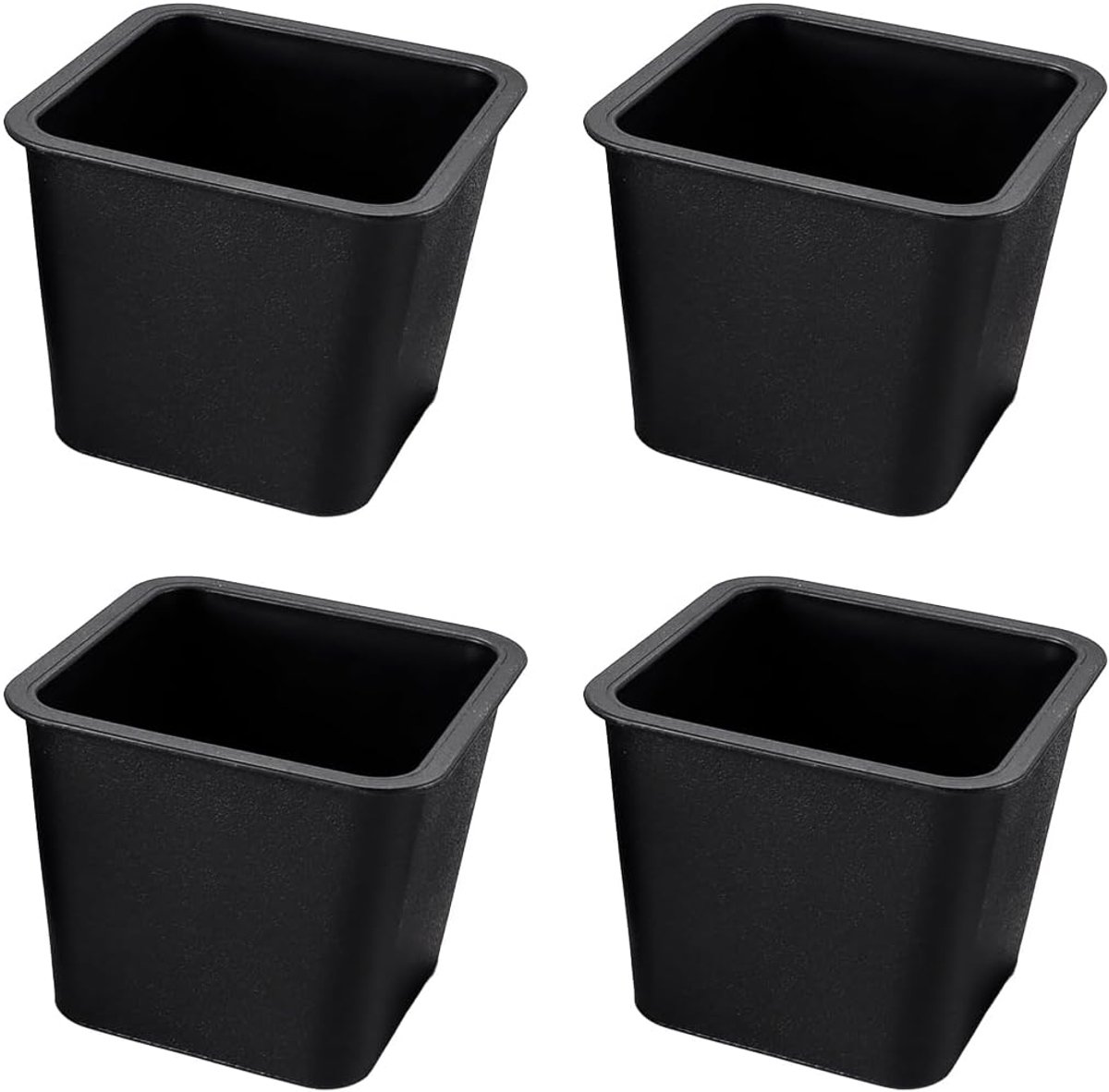 SnelShoppen - 4 Stuks 3 Inch Plastic Bedpoten, Antislip Meubelverhogers voor Stoelen, Banken, Tafels, Hoogte Verhogende Voetkussens voor Woonkamer en