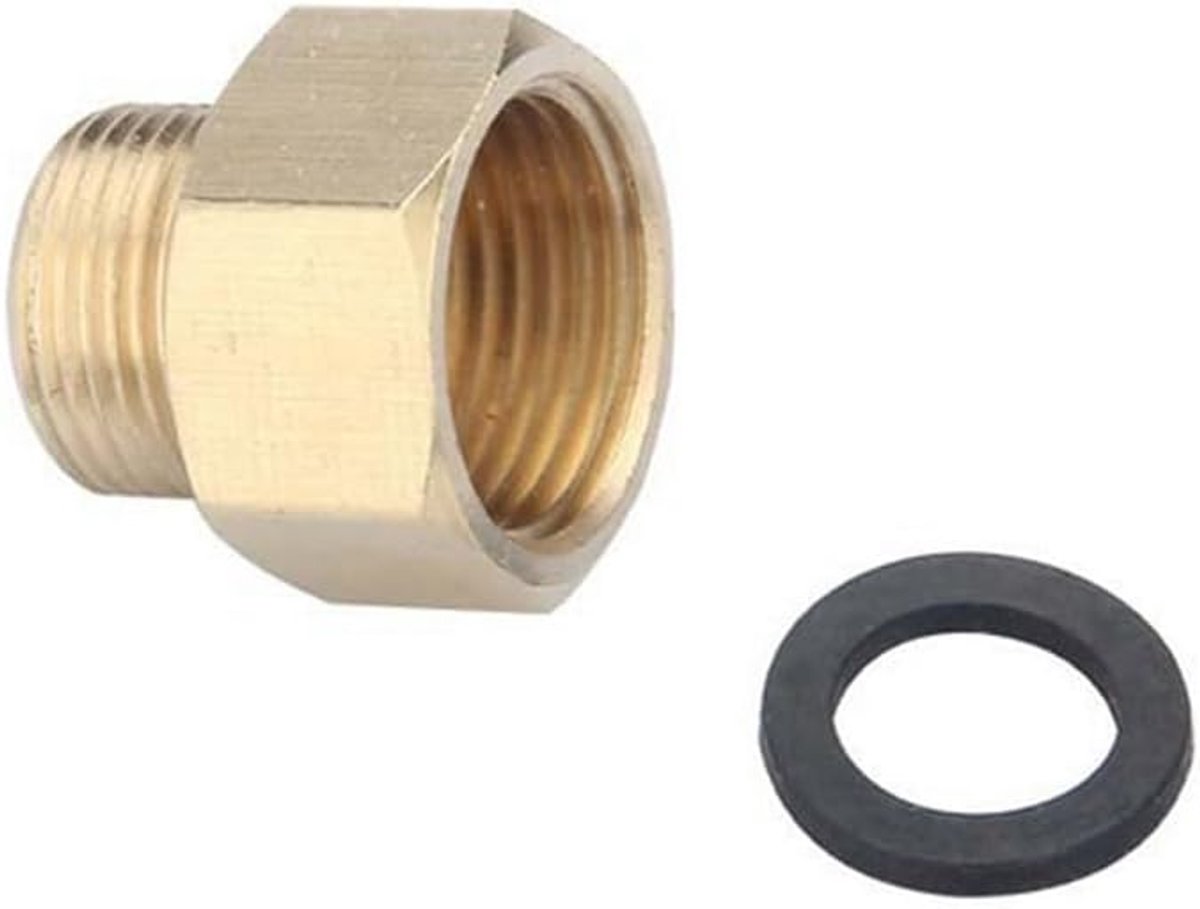 SnelShoppen - Badkamer Messing Adapter, Douche Slang Aansluiting Converter, Europese Slang Connector naar Amerikaanse Watertoevoer Adapter (EU Vrouwel
