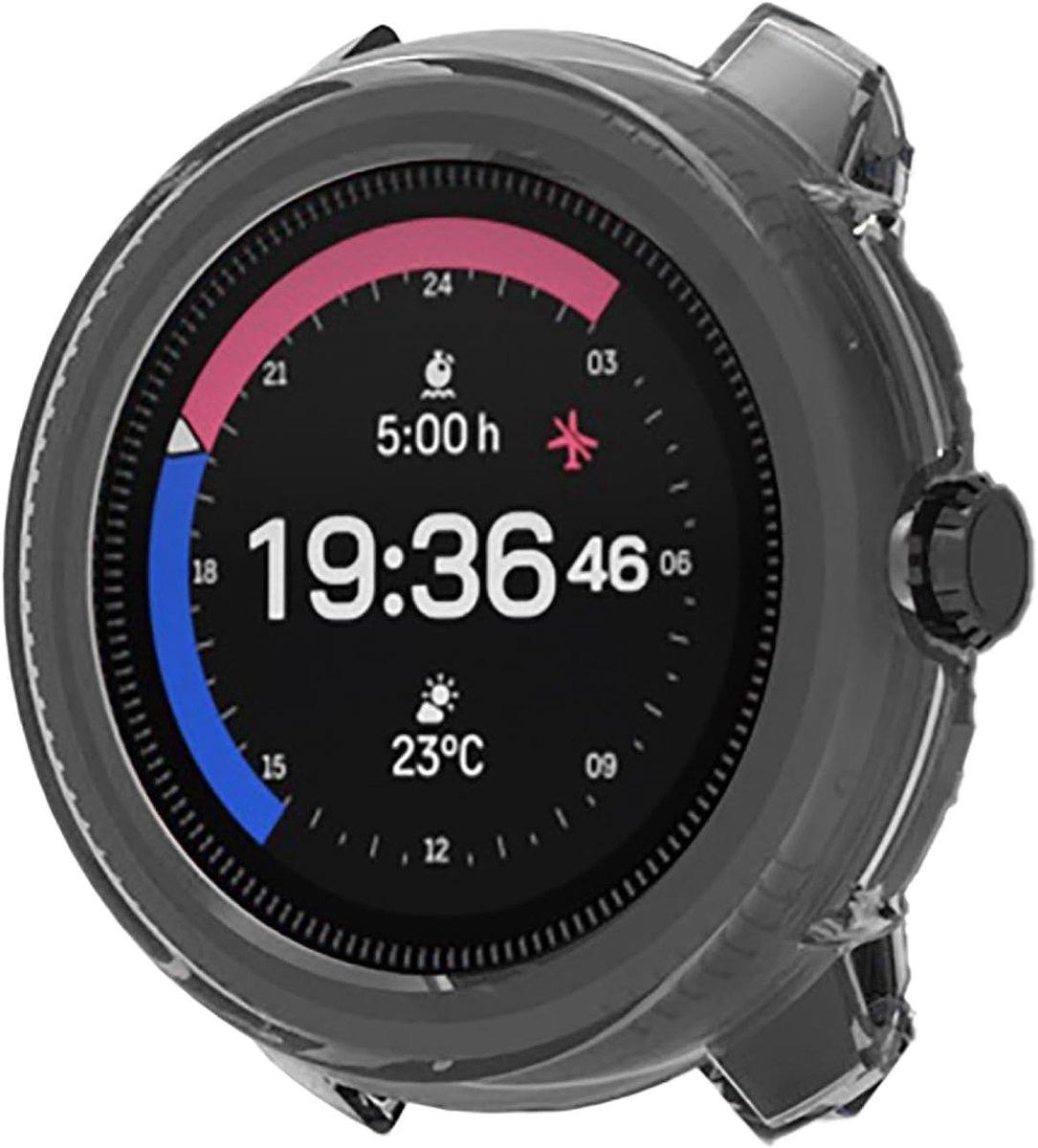SnelShoppen - Beschermcase voor Suunto Race, 2 Stuks Schokbestendige TPU Hoes Zwart + Zwart, Eenvoudig te Installeren, Bescherming voor Sport en Buite