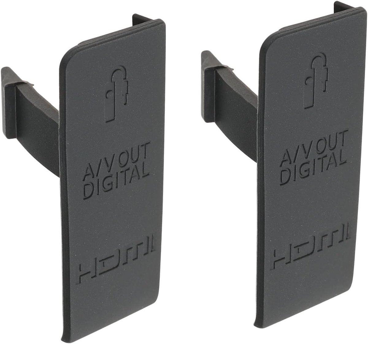 SnelShoppen - 2x Vervangende Rubber Covers voor Canon EOS 500D - Flexibel, Beschermend, Waterdicht, Stofvrij, Inclusief USB/AV OUT/HDMI/MIC Toegang